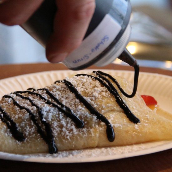 crêpes, chocolate, dessert