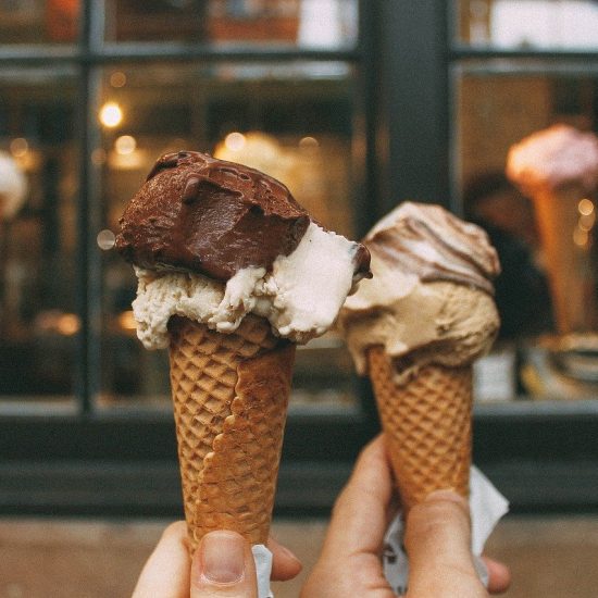 ice cream, cone, chocolate